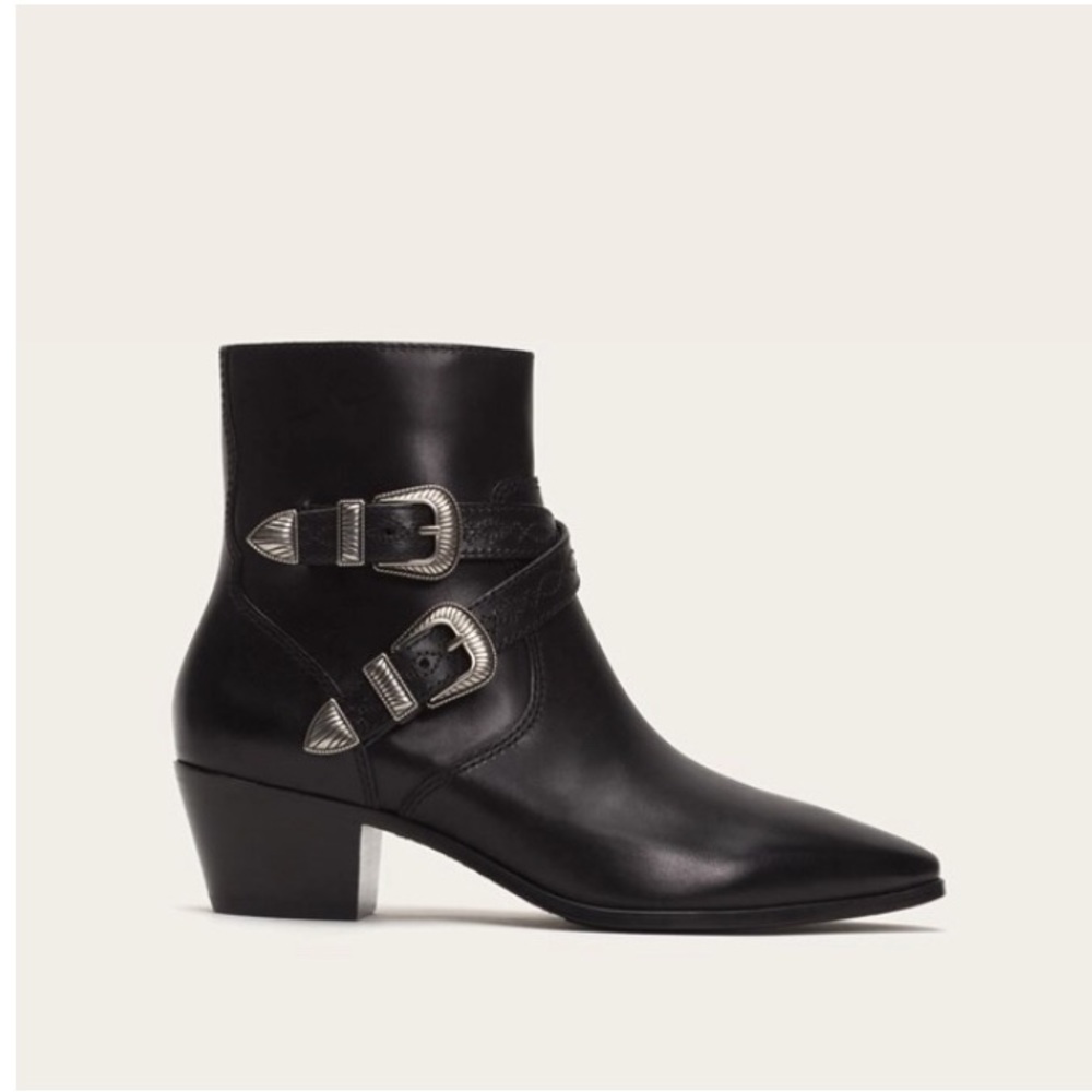 Frye Ellen buckle leather boot